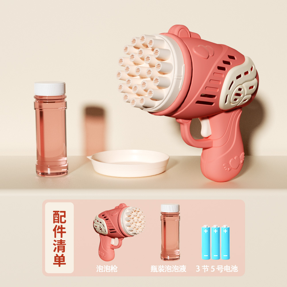 69 hole 32 hole Angel bubble machine children blowing bubble toy handheld Gatling Bazooka bubble gun wholesale