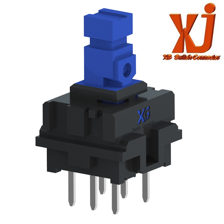 批发按键开关10*10mm 方头自锁开关直插  按压按键开关双排6脚