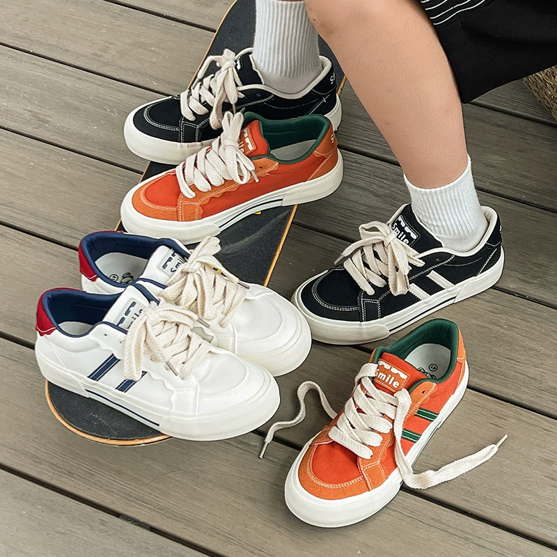 Весной и летом Новая повседневная парусиновая обувь для пар, Мужская модная обувь с низким верхом, обувь для скейтборда, дышащая мужская обувь, универсальная модная обувь