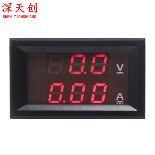 DC0-100V/10A 50A 100A LED DC Dual-Display Digital Current and Voltage Meter Digital Head