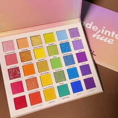 Stage Makeup 30-Color Rainbow Hall Eyeshadow: Glittering, Matte, Shimmering, and Fine-Shimmer Cosplay Makeup—Cross-Border Shimmering Eyeshadow Palette