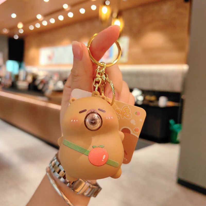 34g Weight Bag Pendant, Keychain Classification 1 Piece Quantity Casual, Holiday Occasion PVC Material Cartoon Character Pattern Unisex Gender Cute Style 1 Piece Cute Cartoon Character PVC Unisex Bag Pendant Keychain 19