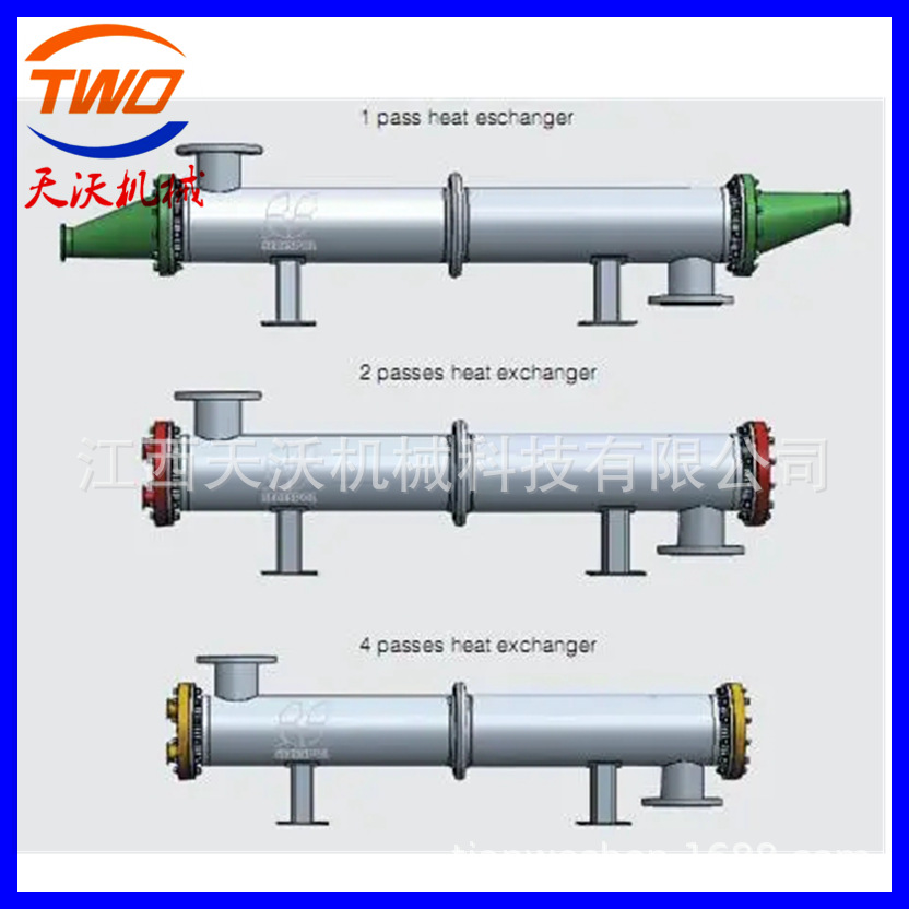 食品饮料螺旋缠绕管换热器 换热器系统 双管板换热器 江西天沃