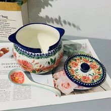 跨境出口高颜值蒲公英带盖猪油罐零食罐调料罐调味罐带盖家用餐具