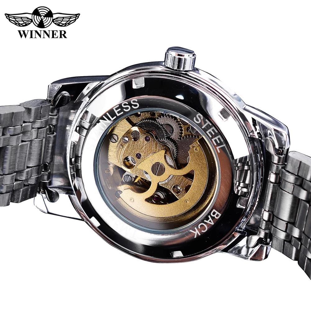 Winner Business Style Men's Waterproof Automatic Mechanical Watch Fashion Casual Hollow out Mechanical Watch_voghion.com