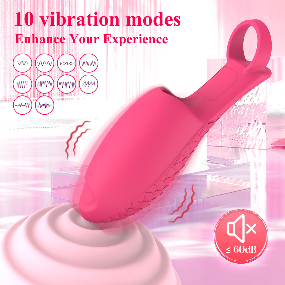 Fish Scale Silicone Finger Vibrator With 10 Vibration Frequencies_voghion.com