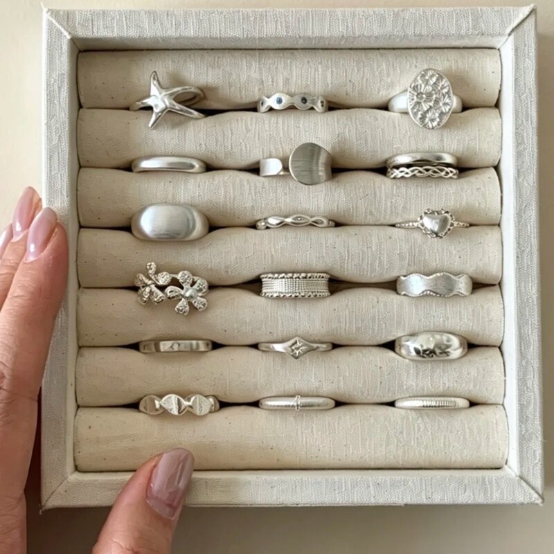 Minimalist S925 Sterling Silver Plain Ring, Light Luxury with a High-End Feel, Versatile Index Finger Ring, Vintage Brushed Open Ring Minimalist S925 Sterling Silver Plain Ring, Light Luxury with a High-End Feel, Versatile Index Finger Ring, Vintage Brushed Open Ring