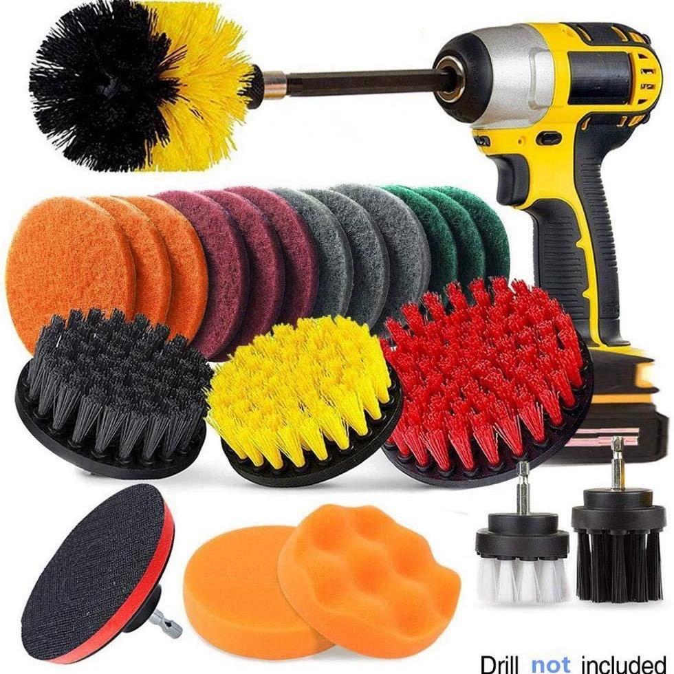 2020 домашняя Новая электрическая дрель-щетка из 22 предметов, щетка для чистки плитки, круглая щетка для полировки