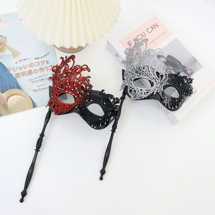 Fábrica directa nueva máscara de mano de encaje de Phoenix para Halloween máscaras de fiesta europea y americana