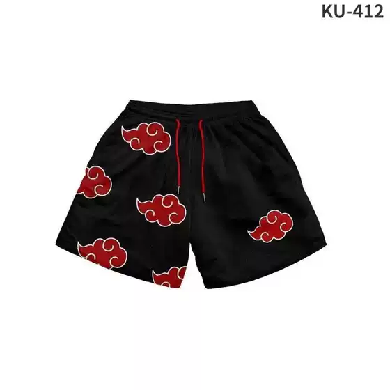 2025 Summer Naruto Men's Beach Shorts Digital Print Custom Design Quick-Dry Five-Inch Shorts