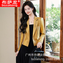 2025秋季新款busalong女士长袖职业西服西裤正式套装工作服9186