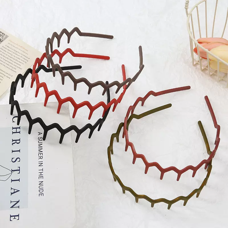 跨境波浪纹发箍女时尚小众设计发饰稳固抓发塑料头箍日常洗脸头饰