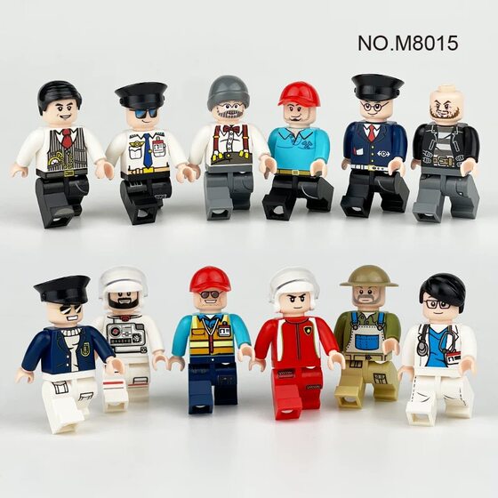 250 Children's Assembled Building Blocks Toys Cross-border Wholesale M8015 Doctors and Nurses Best Selling City Small Particles