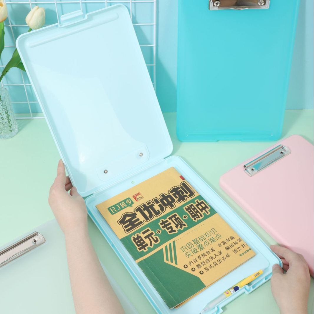 Nuevo Multi-propósito archivo A4 fuerte archivo tablero clip multifuncional libro de escritura pad archivo clip escritura archivo caja