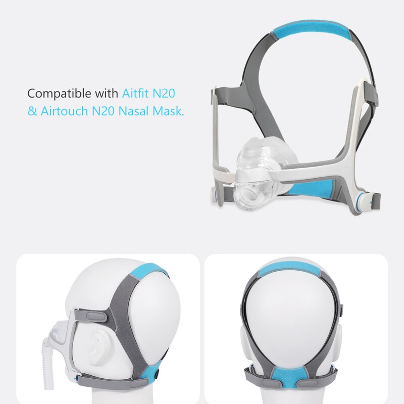 N20 ヘッドバンド磁気バックルヘッドバンドは ResMed Airfit N20 マスクと互換性があり、快適で通気性があり、滑りにくく耐久性があります。|undefined
