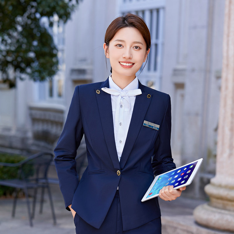2024 new mobile overalls female spring and autumn employees China company business hall suit professional self-cultivation suit