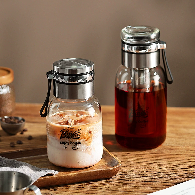 Bincoo Glass coffee cold drink stainless steel, iced tea, teapot