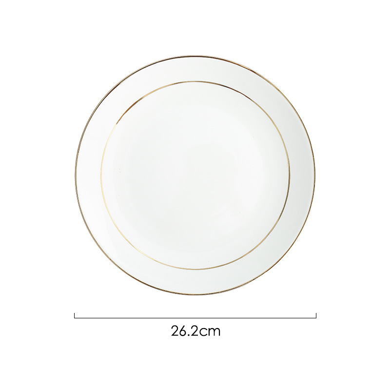 더블 골드 엣지 10inch 얕은 팬(35개/박스)