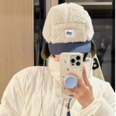 韩国冬季加厚保暖东北防寒帽飞行帽羊羔毛护耳系带雷锋帽情侣男女