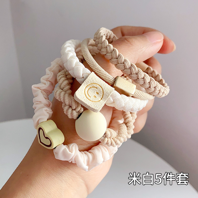 Cordilla de goma de mujer simple cuerdas de cabello de cola de caballo alta cuerda de cabello temperamental alta elasticidad y durabilidad 2024 nuevo toque de cabello