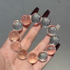 纯净体白水晶泡泡珠手串人造白水晶牛鼻子孔手串