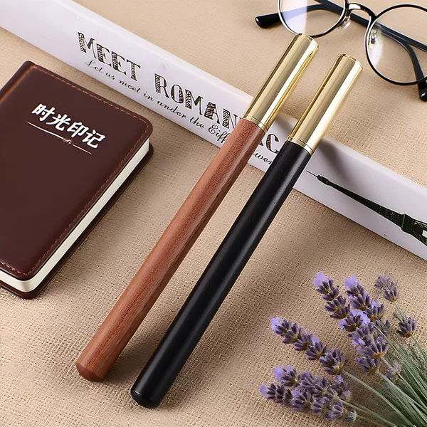 In-Stock Rosewood Brass Ballpoint Pen, Custom High-End Signature Pen, Gel Pen, Carbon Pen, Corporate Logo Customization