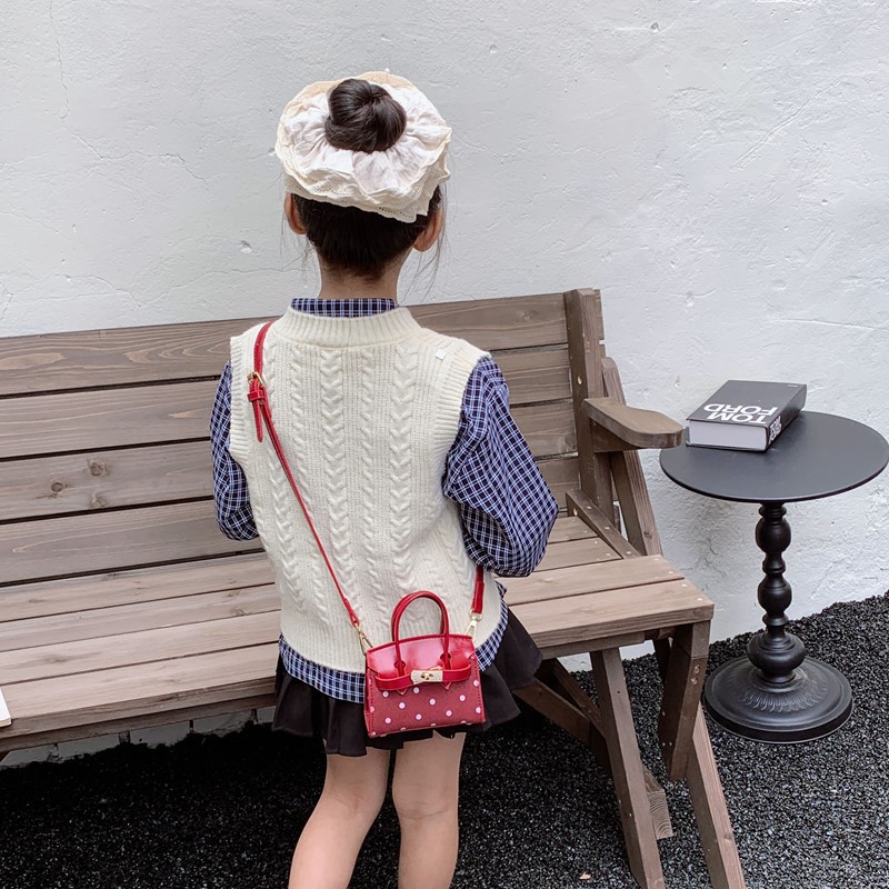 2025 nuevo paquete japonés y coreano de ondas para niños, mini bolso para bebés de alto valor, bolso de moda para padres e hijos