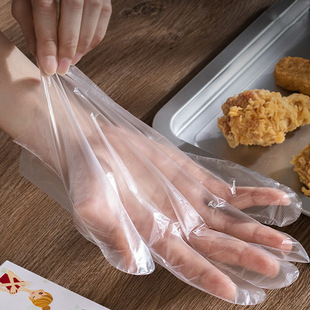 7007. Disposable gloves plastic transparent food thickened catering film removable wholesale beauty pe hand mask