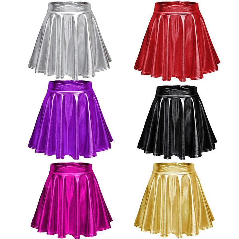 Women girls jazz dance skirts for  gogo dancers singers nightclub ple dance costumes hot style Halloween night clubs skirt pleated skirts dress