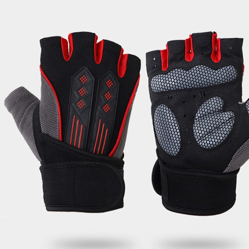 Cross-border direct supply of weightlifting half-finger gloves for men and women, sports fitness hand guards, outdoor cycling, dumbbell palm guards
