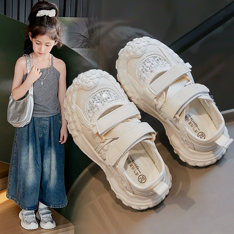 Женская сетка красный дуриан с дурианским днищем Баотоу сандалии летние новые детские мягкие подошвы нескользящие кроссовки дышащие