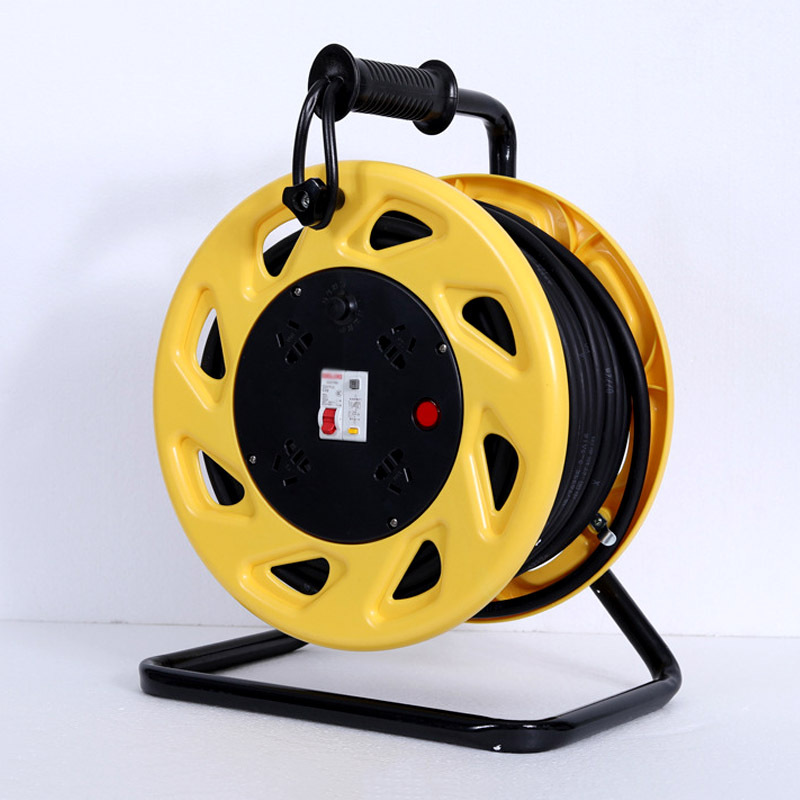 Wheel type towing reel with leakage protection, 220V multi-purpose socket, power supply reel, portab