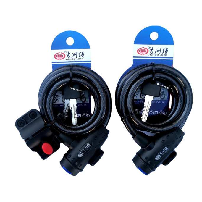 Jizhou Lock 5108 Bicycle Ring Lock Anti-Theft Lock Wire Lock Mountain Bike Strip Lock Electric Bike Lock Bicycle Lock