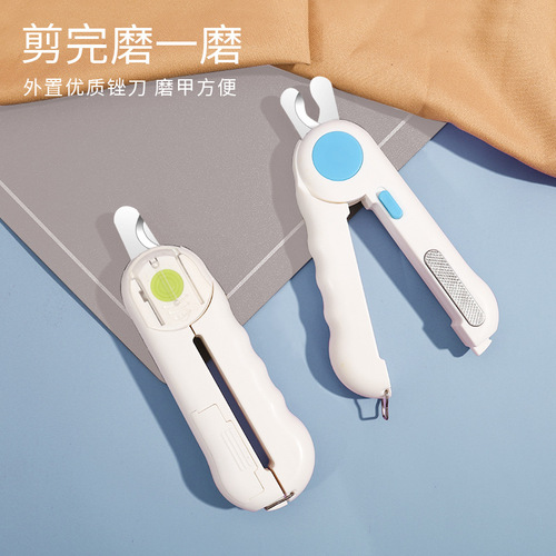 Cat and dog nail clipper nail polisher pet nail clippers led nail clipper set cat cleaning and beauty tools
