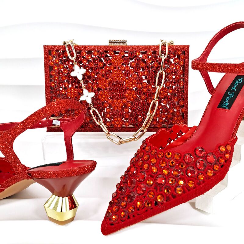 Light Luxury Style High-Heeled Women's Shoe Set, Exquisite Rhinestone Matching Evening Bag, Quality Party Shoes and Bag Light Luxury Style High-Heeled Women's Shoe Set, Exquisite Rhinestone Matching Evening Bag, Quality Party Shoes and Bag
