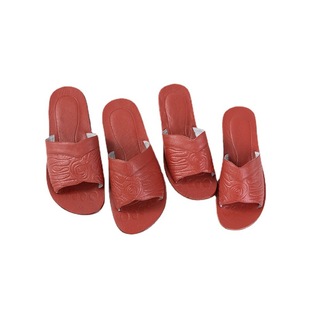 Men's home leather slippers summer indoor women's cowhide slippers couple home wood floor slippers manufacturers