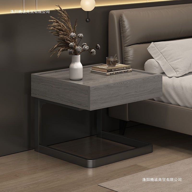 Taberna de cama flotante simple habitación de hotel moderna dormitorio simple sensación de lujo ligero armario de la cama creativa