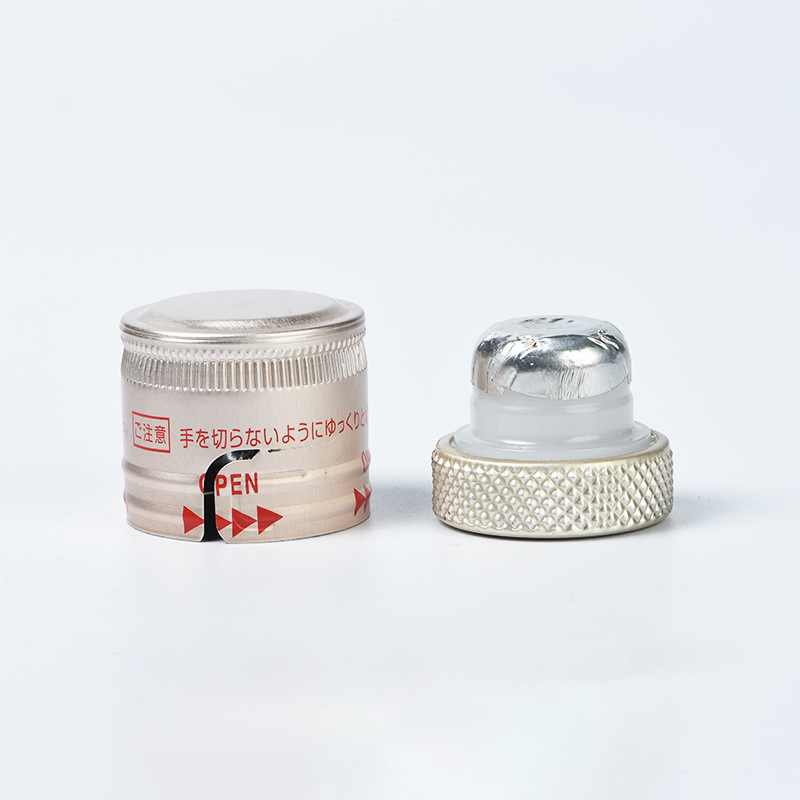 Cubierta de sake de estilo japonés tapa de botella de metal rosca sello antirrobo cubierta de aluminio botella de vidrio cubierta de aluminio sellado cubierta integrada