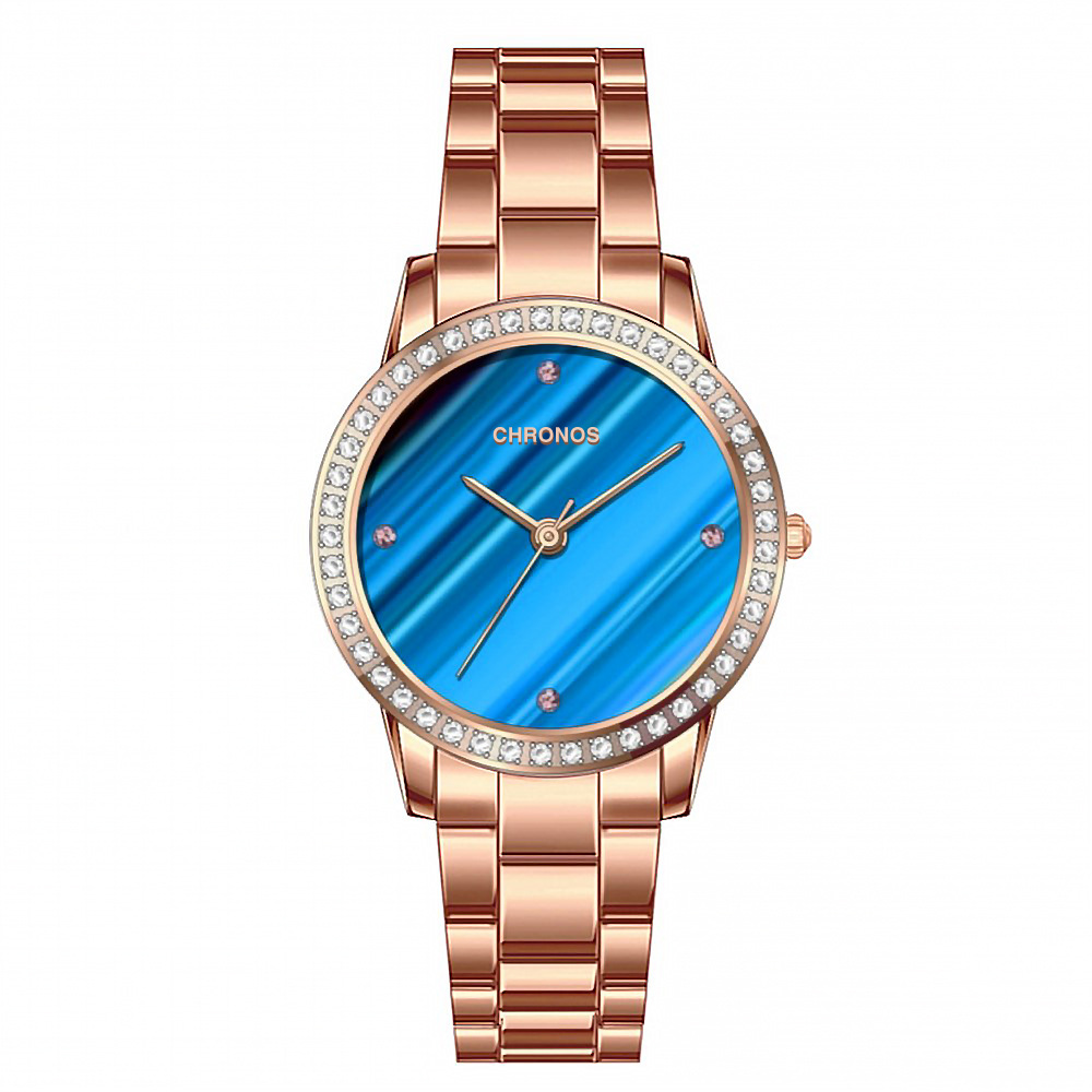 Reloj de moda CHRONOS Chronos para mujer, reloj de ocio de negocios para mujer, reloj de cuarzo resistente al agua con movimiento japonés_voghion.com
