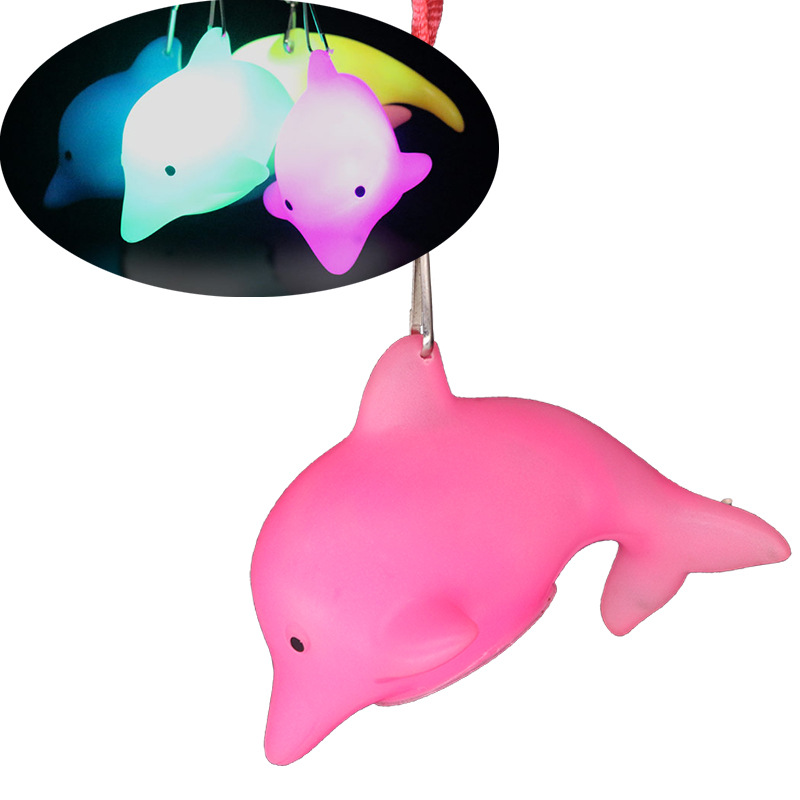 Cordón luminoso luz nocturna colorido flash colgante marino animal delfín estrella de mar pulpo calabaza luz nocturna mercado al por mayor