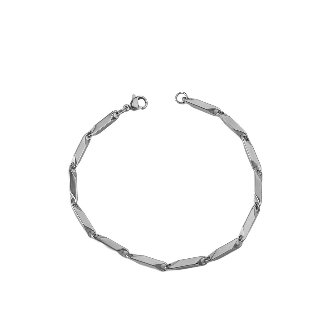 Stainless Steel Cuban Chain Bracelet For Men Bold Fashion Design_voghion.com