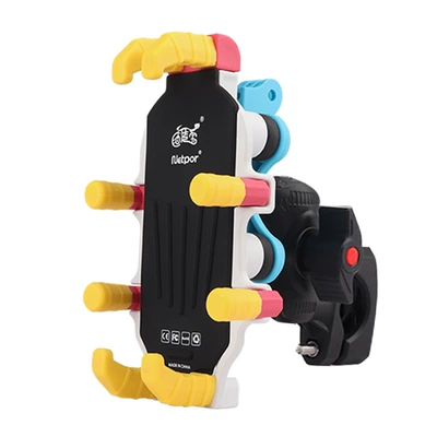 New color mobile phone eight-claw bracket motorcycle shockproof anti-shake electric car navigation car charging bracket fast charging (Motosiklet ləvazimatları və aksesuarları) - color-shock-absorbing-model-handlebar