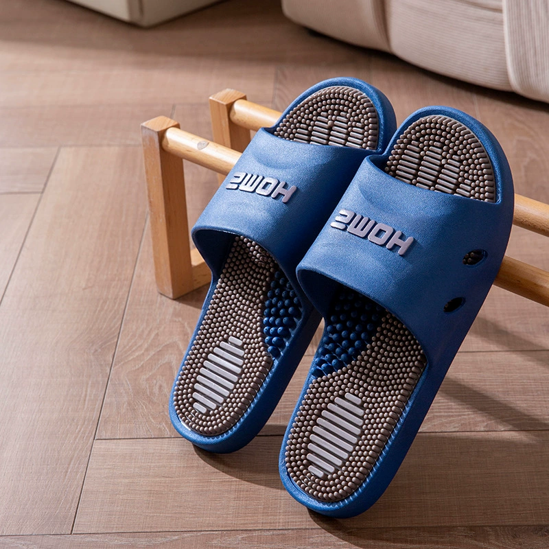 Мужские массажные тапочки 2025 года, новые домашние нескользящие тапочки для ванной комнаты и дома с акупунктурными точками
