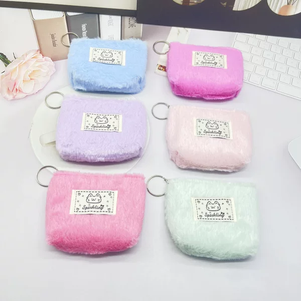 New Plush Coin Purse Coin Bag Simple Fashion Mini Small Wallet Small Jewelry Storage Bag Manufacturer Wholesale