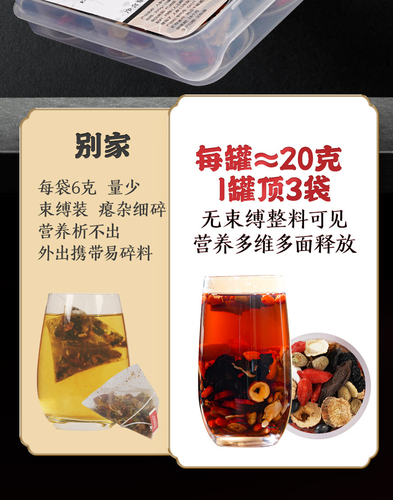 Ginseng Polygonatum Herbal Tea Blend 300g Daily Wellness Flower Tea for Men key features