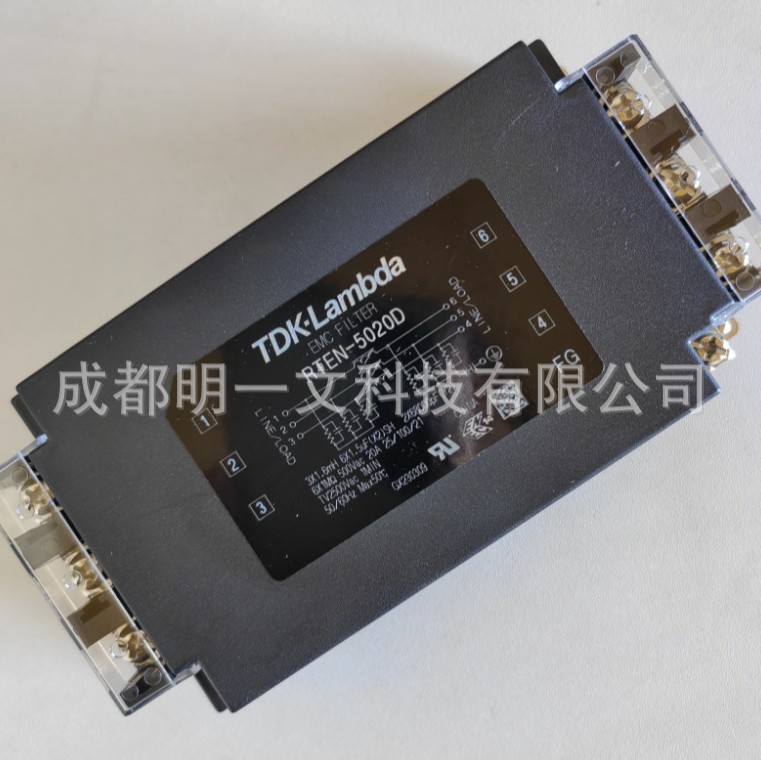 现货RTEN-5020电源线滤波器面板安装 20A 500VAC全新RTEN系列