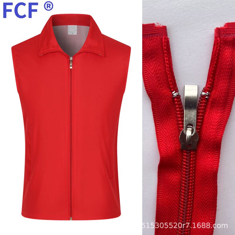Factory Direct Sales 5 # Nylon Open Volunteer Public Welfare Activity Red Vest Special Ready-Made Clothing Zipper Factory Direct Sales 5 # Nylon Open Volunteer Public Welfare Activity Red Vest Special Ready-Made Clothing Zipper