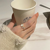 Small design advanced ring, high-quality style, on index finger