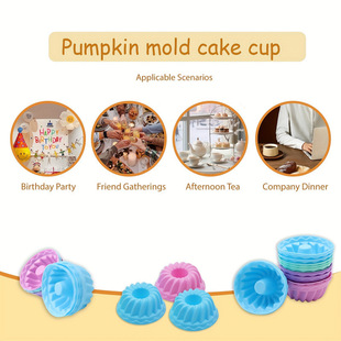 48pcs Mini Silicone Baking Cups pumpkin/ Mini Cakes���z����