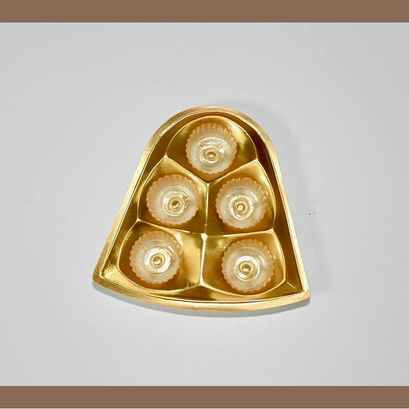 Caja de plástico en forma de campana de Navidad de 5 cápsulas, chocolate, bola de golosinas, dulces de boda, caja de regalo, caja de plástico